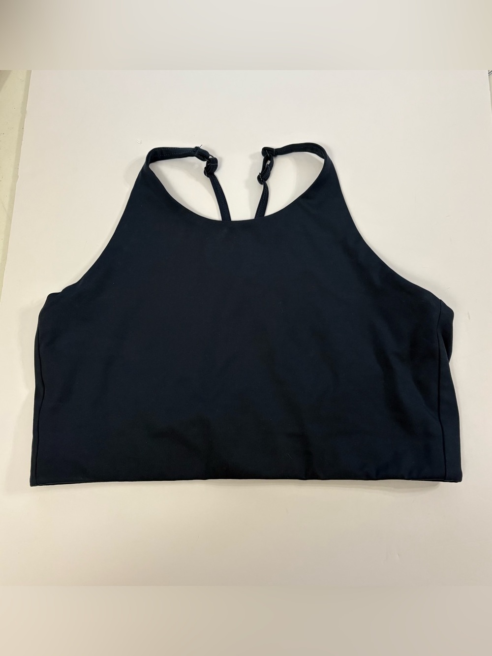Girlfriend Collective Topanga Sports Bra Blue Womens XL Halter High Neck
